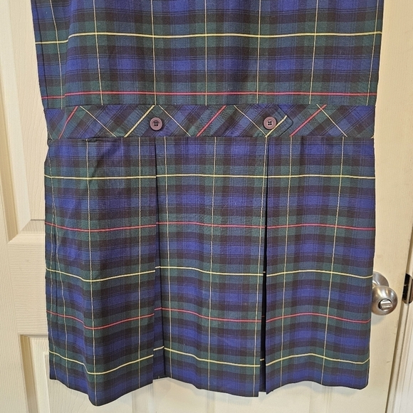 Vintage School Girl Plaid Mini Dress - Picture 2 of 6